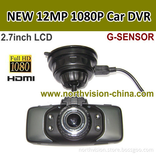 New 1080P 12MP Car Video Recorder, Car DVR, G-Sensor, H. 264, 2.7inch LCD